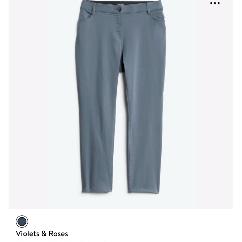 Women’s 20W Violets and Roses Mid rise skinny dress pants.